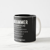 Funny Programmer Code Developer Definition Zweifarbige Tasse (VorderseiteRechts)