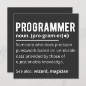 Funny Programmer Code Developer Meaning Definition Einladung (Vorne/Hinten)