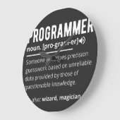 Funny Programmer Code Developer Meaning Definition Große Wanduhr (Winkel)
