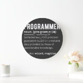 Funny Programmer Code Developer Meaning Definition Große Wanduhr (Zuhause)