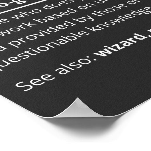 Funny Programmer Code Developer Meaning Definition Poster (Ecke)