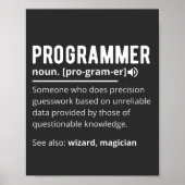 Funny Programmer Code Developer Meaning Definition Poster (Vorne)