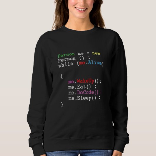 Funny Programmer Coder Developer Software Geek Ner Sweatshirt (Vorderseite)