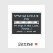 Funny Programmer Coding Aufkleber (Blatt)