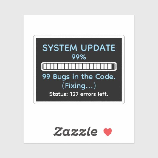 Funny Programmer Coding Aufkleber (Blatt)
