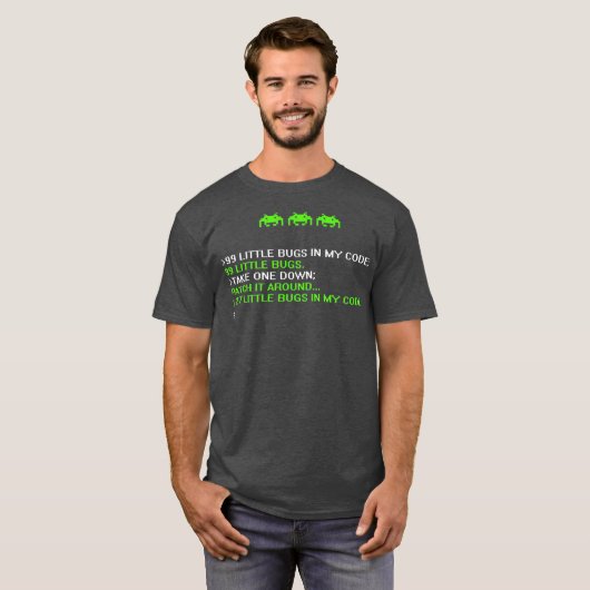 Funny Programmer Coding Debugger Hacker Computer T-Shirt (Vorne ganz)