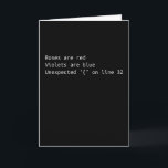 Funny Programmer Coding Gedicht Coding Geschenk Karte<br><div class="desc">Wenn Sie Liebe haben,  Syntaxfehler zu beheben und häufig Fehlermeldungen in Ihrem Code erhalten,  dann wird dieses lustige Programmiergedicht Sie sicher zum Lachen bringen. Günstige Geschenke für IT Support Mitarbeiter,  Entwickler und Programmierer.</div>
