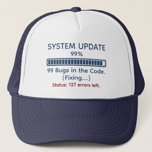 Funny Programmer Coding Hat Truckerkappe (Vorderseite)