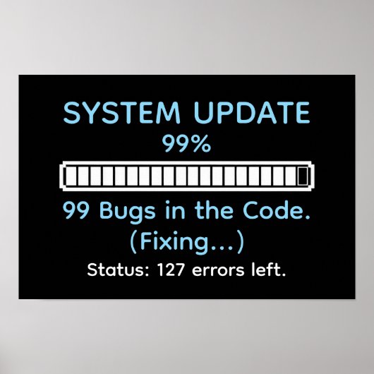 Funny Programmer Coding Poster (Vorne)