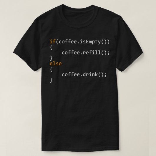 Funny Programmer Coffee-Geschenk für Programmierer T-Shirt (Design vorne)