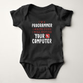 Funny Programmer Computer Reparaturkühler Spaß Baby Strampler (Vorderseite)