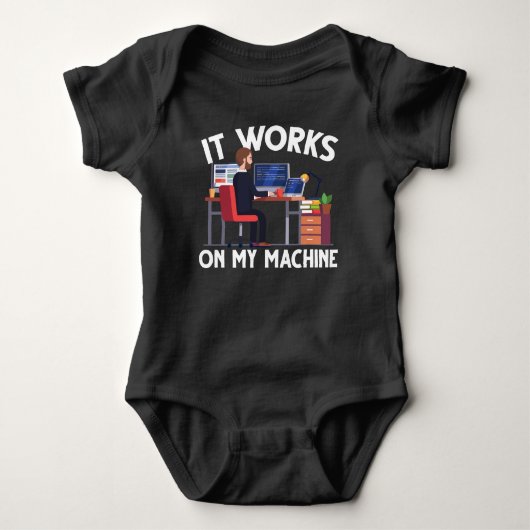 Funny Programmer Computer Science Coder Maschine Baby Strampler (Vorderseite)