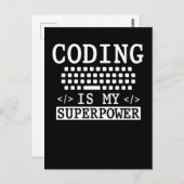 Funny Programmer Computer Science Coder Postkarte (Vorne/Hinten)