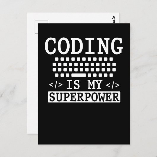 Funny Programmer Computer Science Coder Postkarte (Vorne/Hinten)