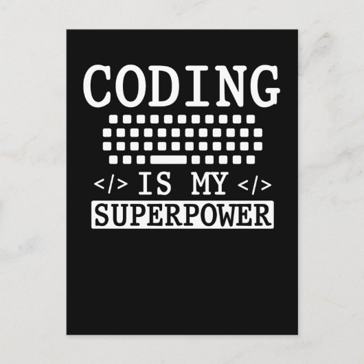 Funny Programmer Computer Science Coder Postkarte (Vorderseite)