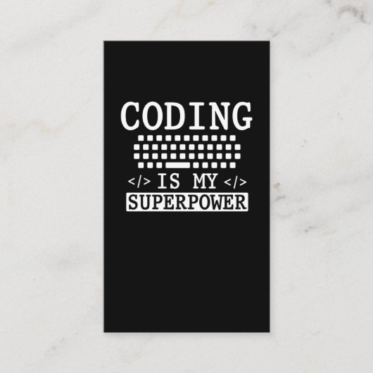 Funny Programmer Computer Science Coder Visitenkarte (Vorderseite)