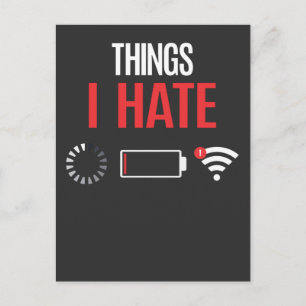 Funny Programmer Gamer No Wifi Connection Akku Postkarte