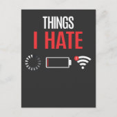 Funny Programmer Gamer No Wifi Connection Akku Postkarte (Vorderseite)