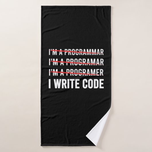 Funny Programmer I Wite Code Badehandtuch (Badehandtuch)