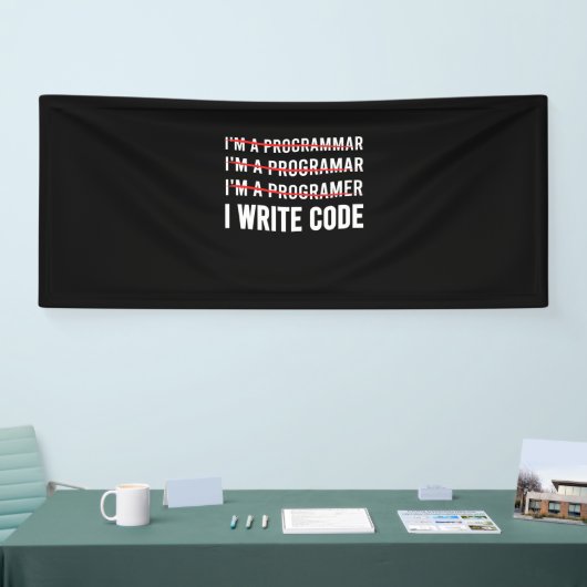 Funny Programmer I Wite Code Banner (Messe)