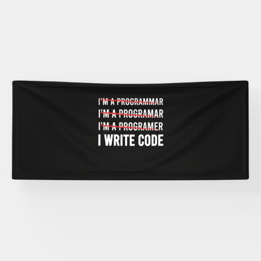 Funny Programmer I Wite Code Banner (Horizontal)