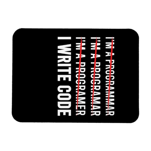 Funny Programmer I Wite Code Magnet (Horizontal)