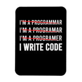 Funny Programmer I Wite Code Magnet (Vertikal)