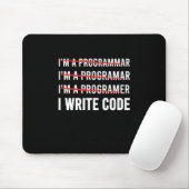 Funny Programmer I Wite Code Mousepad (Mit Mouse)
