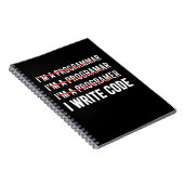 Funny Programmer I Wite Code Notizblock (Rechte Seite)