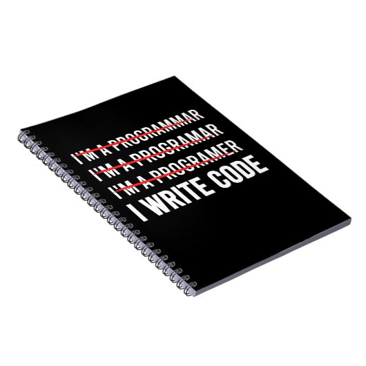 Funny Programmer I Wite Code Notizblock (Rechte Seite)