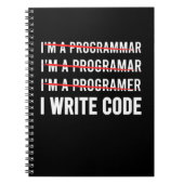 Funny Programmer I Wite Code Notizblock (Vorderseite)