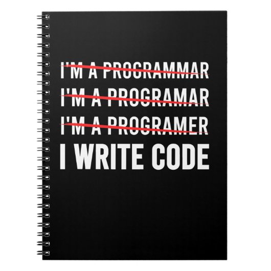Funny Programmer I Wite Code Notizblock (Vorderseite)