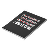 Funny Programmer I Wite Code Notizblock (Rotiert)