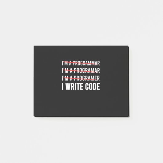 Funny Programmer I Wite Code Post-it Klebezettel (Vorderseite)