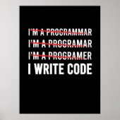 Funny Programmer I Wite Code Poster (Vorne)