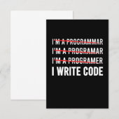 Funny Programmer I Wite Code RSVP Karte (Vorne/Hinten)