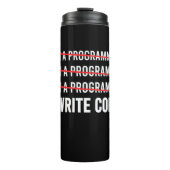 Funny Programmer I Wite Code Thermosbecher (Vorderseite)