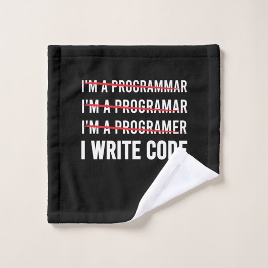 Funny Programmer I Wite Code Waschlappen (Waschlappen)