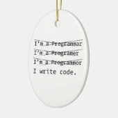Funny Programmer Keramikornament (Links)