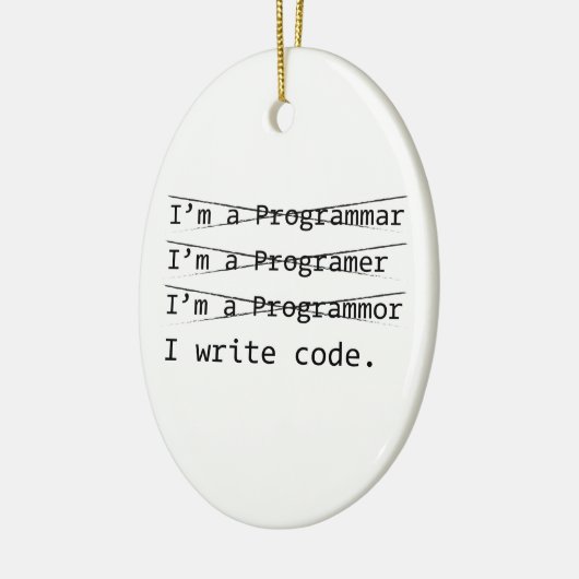 Funny Programmer Keramikornament (Links)