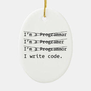 Funny Programmer Keramikornament