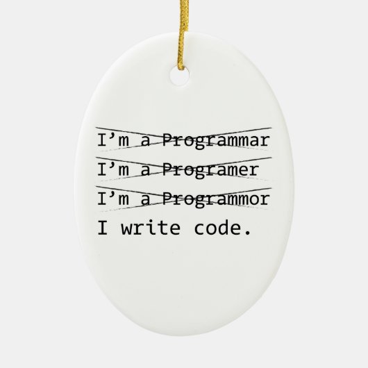 Funny Programmer Keramikornament (Vorne)