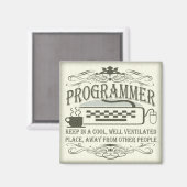 Funny Programmer Magnet (Vorderseite/Rückseite)