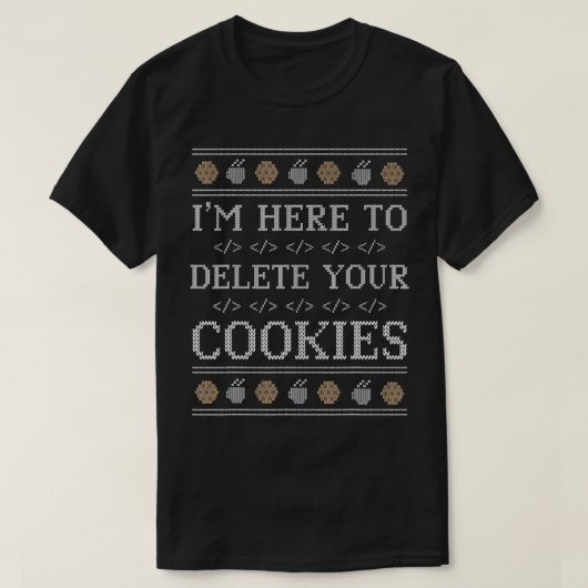 Funny Programmer Nerd Geek Weihnachtskekse Ugly T-Shirt (Design vorne)