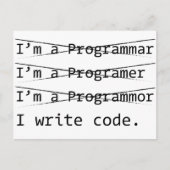Funny Programmer Postkarte (Vorderseite)