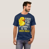Funny Programmer Rubber Duck Debugging T-Shirt (Vorne ganz)