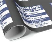 Funny Programmer Stundensatz Computer IT Coder Geschenkpapier (Rolleneckpunkt)