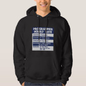 Funny Programmer Stundensatz Computer IT Coder Hoodie (Vorderseite)