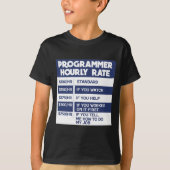 Funny Programmer Stundensatz Computer IT Coder T-Shirt (Vorderseite)