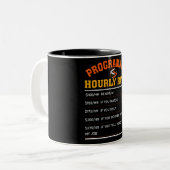 Funny Programmer Stundensatz Zweifarbige Tasse (Vorderseite Links)
